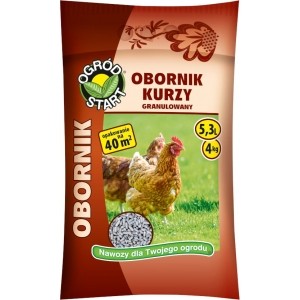 OBORNIK KURZY granulowany 4kg 5,3L - OGRÓD START wygląd opakowania