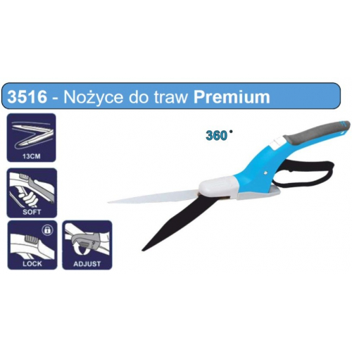 NOŻYCE do TRAWY Premium obrotowe - POWERMAX 3516 - BLUE LINE - EXOFLORA
