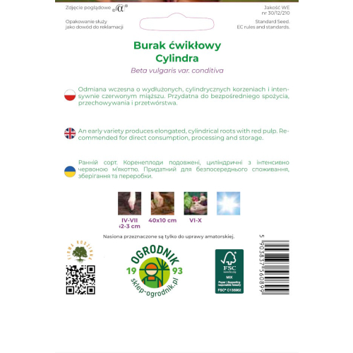 BIO BURAK ćwikłowy CYLINDRA nowe opakowanie tył