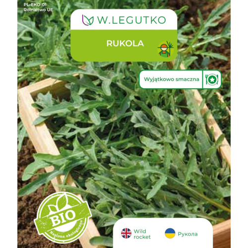 BIO Rukola nasiona przyciete opakowanie przód