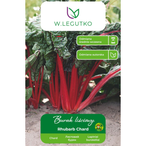 Burak liściowy Rhubarb Chard nowe opakowanie przód prrzycięte