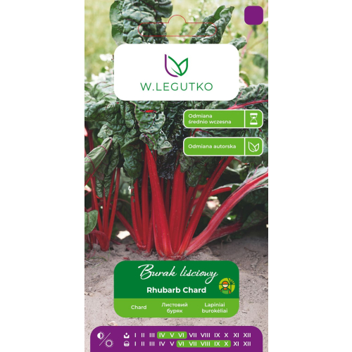 Burak liściowy Rhubarb Chard nowe opakowanie przód