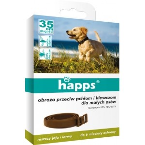 HAPPS - obroża przeciw pchłom i kleszczom dla małych psów (35cm)